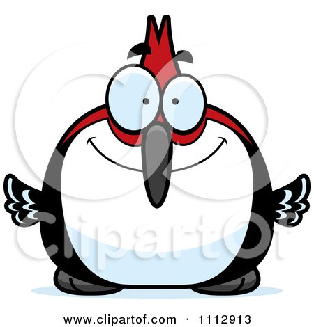 Clipart Happy Smiling Woodpecker Bird - Royalty Free Vector Illustration by Cory Thoman