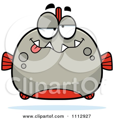 Clipart Dumb Piranha Fish - Royalty Free Vector Illustration by Cory Thoman