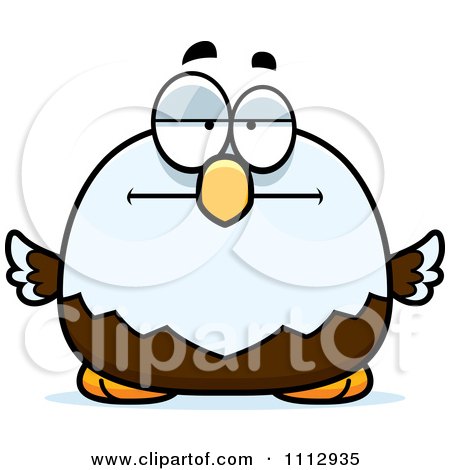 Clipart Bored Bald Eagle - Royalty Free Vector Illustration by Cory Thoman