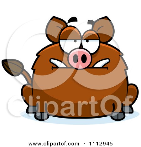 Clipart Bored Boar - Royalty Free Vector Illustration by Cory Thoman