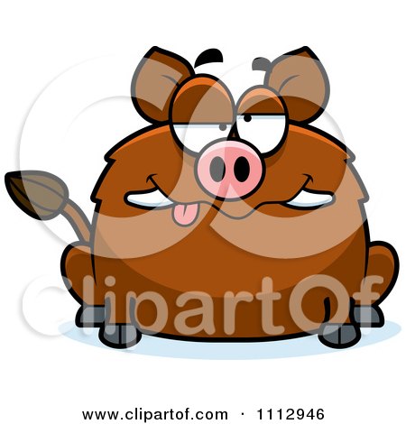 Clipart Drunk Boar - Royalty Free Vector Illustration by Cory Thoman