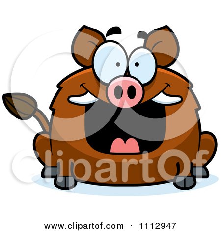 Clipart Happy Grinning Boar - Royalty Free Vector Illustration by Cory Thoman