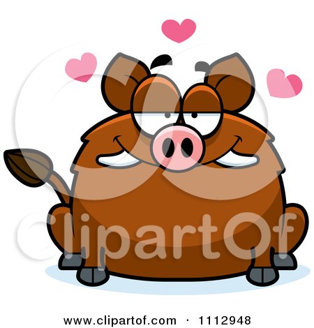 Clipart Boar In Love - Royalty Free Vector Illustration by Cory Thoman