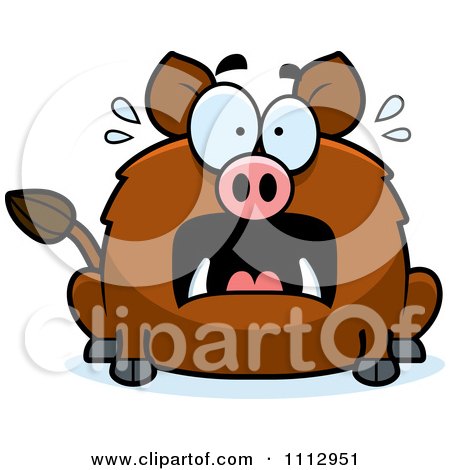 Clipart Frightened Boar - Royalty Free Vector Illustration by Cory Thoman