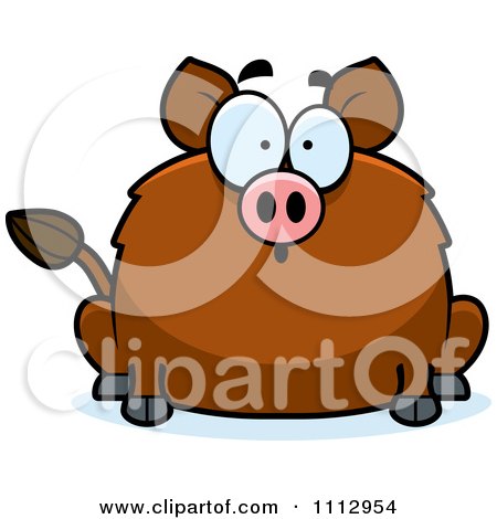 Clipart Surprised Boar - Royalty Free Vector Illustration by Cory Thoman