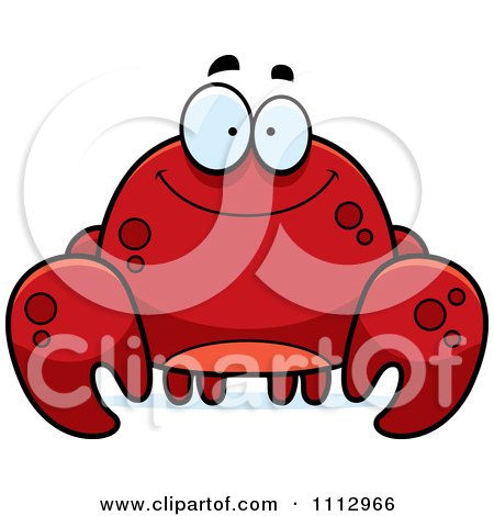 Clipart Happy Smiling Crab - Royalty Free Vector Illustration by Cory Thoman