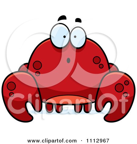 Clipart Surprised Crab - Royalty Free Vector Illustration by Cory Thoman
