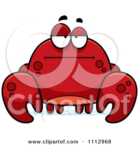 Clipart Bored Crab - Royalty Free Vector Illustration by Cory Thoman