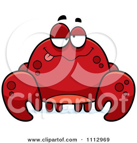 Clipart Drunk Crab - Royalty Free Vector Illustration by Cory Thoman