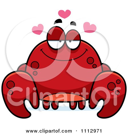 Clipart Crab In Love - Royalty Free Vector Illustration by Cory Thoman