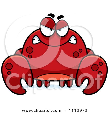 Clipart Angry Mean Crab - Royalty Free Vector Illustration by Cory Thoman