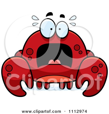 Clipart Frightened Crab - Royalty Free Vector Illustration by Cory Thoman