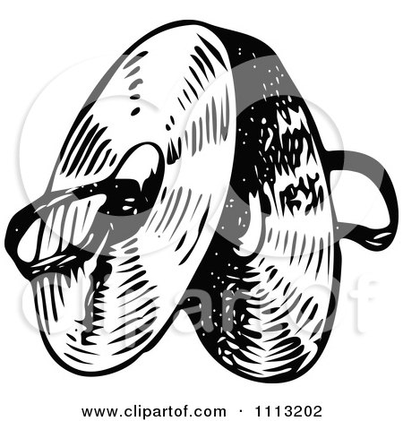 Clipart Vintage Black And White Cymbals - Royalty Free Vector Illustration by Prawny Vintage
