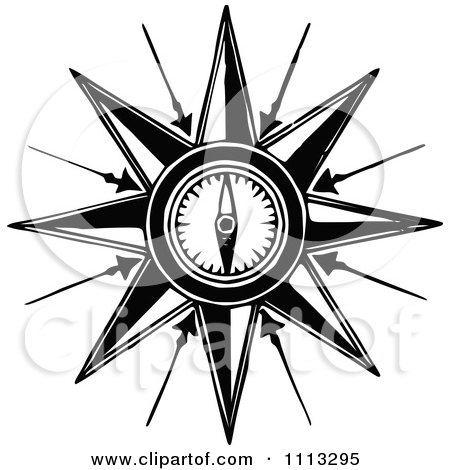 Clipart Vintage Compass - Royalty Free Vector Illustration by Prawny Vintage