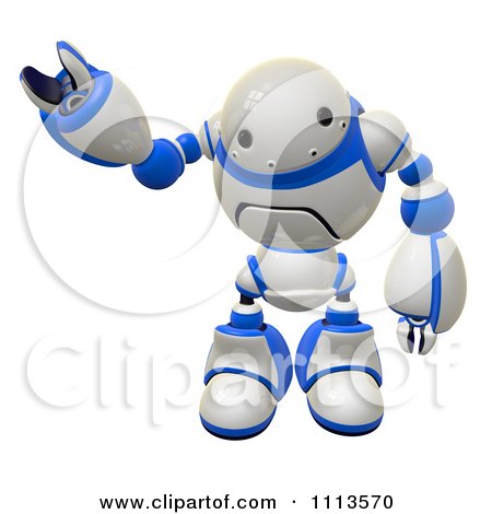 Clipart 3d Friendly Rogi Robot Waving 1 - Royalty Free CGI Illustration by Leo Blanchette