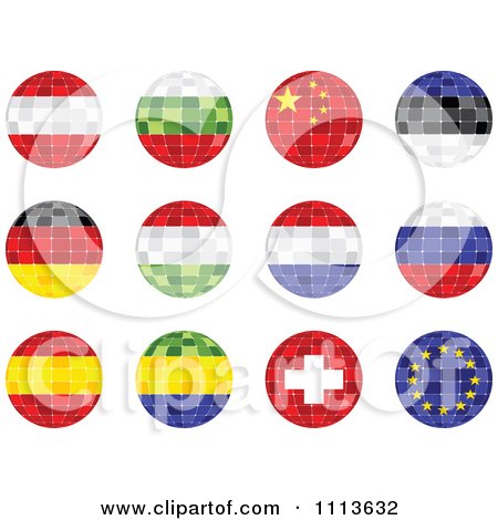 Clipart 3d Mosaic National Flag Orbs - Royalty Free Vector Illustration by Andrei Marincas