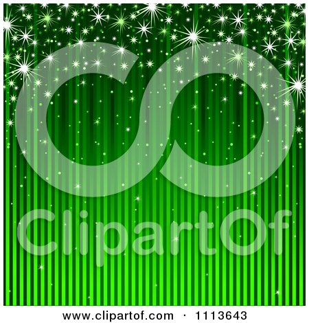 Clipart Background Of Sparkles And Green Streaks - Royalty Free Vector Illustration by dero