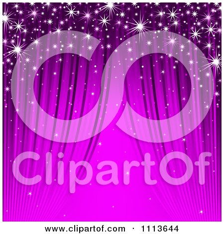 Clipart Background Of Sparkles And Purple Streaks - Royalty Free Vector Illustration by dero