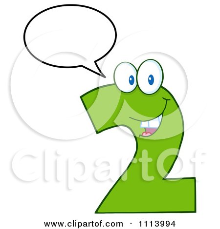 Clipart Talking Green Two Mascot 1 - Royalty Free Vector Illustration by Hit Toon