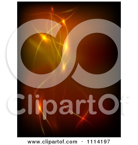 Clipart Background Of Glowing Orange And Red Lines - Royalty Free Vector Illustration by vectorace