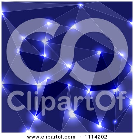 Clipart Blue Triangle Background With Illuminated Peaks - Royalty Free Vector Illustration by vectorace