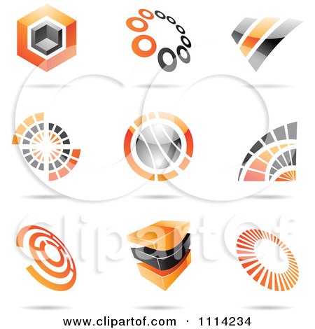 Clipart Abstract 3d Logos With Shadows 3 - Royalty Free Vector Illustration by cidepix