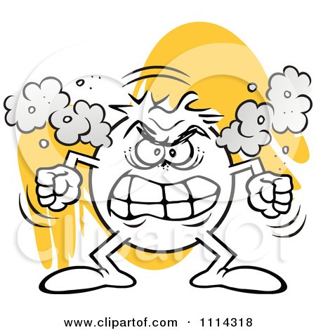 Clipart Angry Moodie Character Fuming - Royalty Free Vector Illustration by Johnny Sajem