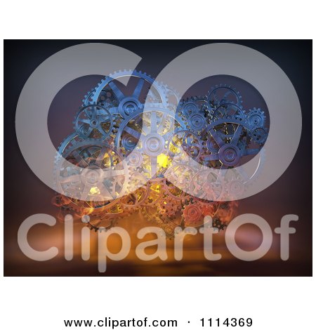 Clipart 3d Gear Cogs - Royalty Free CGI Illustration by Mopic