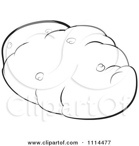 Clipart Outlined Potato - Royalty Free Vector Illustration by Lal Perera