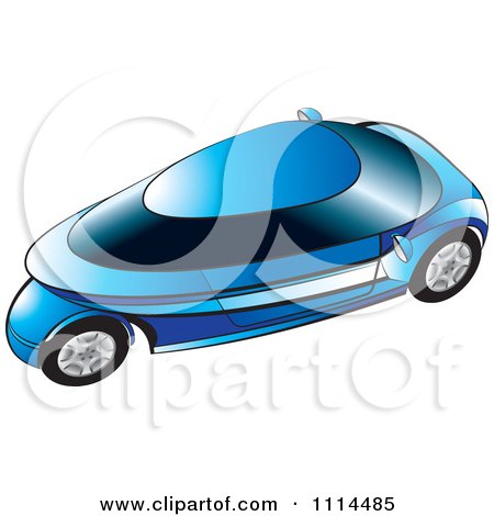 Clipart Blue Mobike Car - Royalty Free Vector Illustration by Lal Perera