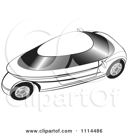 Clipart Black And White Mobike Car 2 - Royalty Free Vector Illustration by Lal Perera