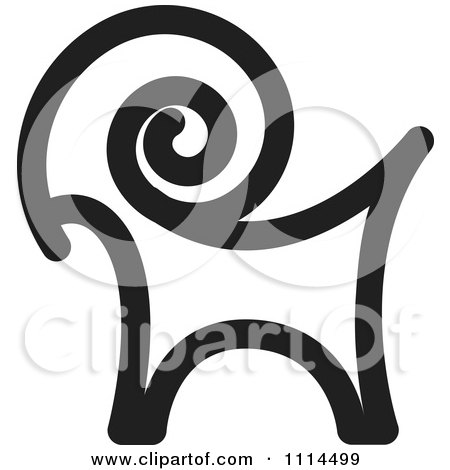 Clipart Black And White Goat Icon - Royalty Free Vector Illustration by Lal Perera