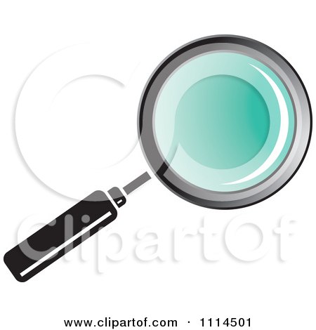Clipart Magnifying Glass With Green - Royalty Free Vector Illustration by Lal Perera