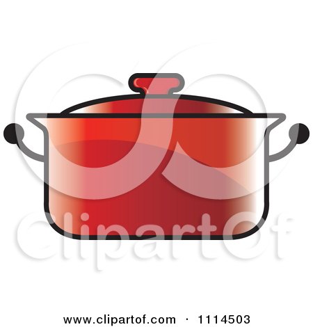 Clipart Red Pot - Royalty Free Vector Illustration by Lal Perera