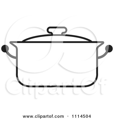 Clipart Outlined Pot 1 - Royalty Free Vector Illustration by Lal Perera