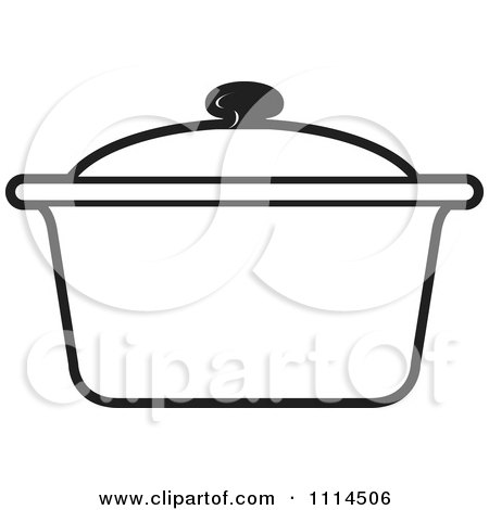 Clipart Outlined Pot 2 - Royalty Free Vector Illustration by Lal Perera