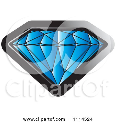 Clipart Sapphire Gemstone - Royalty Free Vector Illustration by Lal Perera