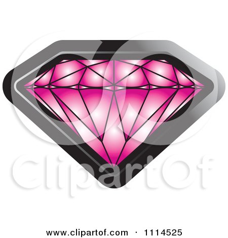 Clipart Pink Sapphire Gemstone - Royalty Free Vector Illustration by Lal Perera