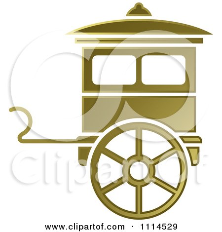 Clipart Gold Carriage - Royalty Free Vector Illustration by Lal Perera
