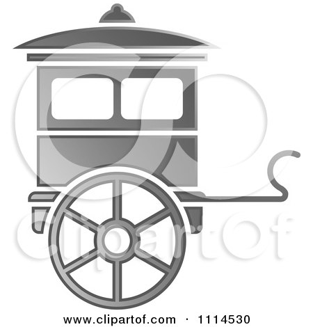 Clipart Silver Carriage - Royalty Free Vector Illustration by Lal Perera