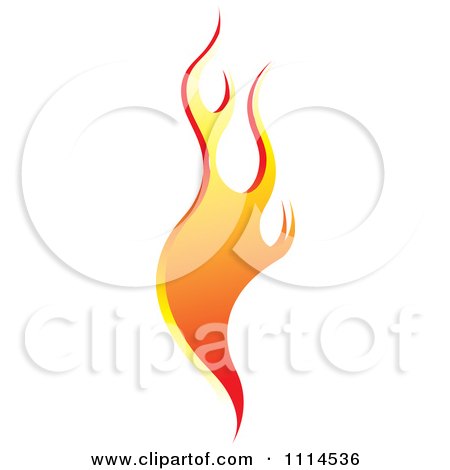 Clipart Orange Flames 1 - Royalty Free Vector Illustration by Lal Perera