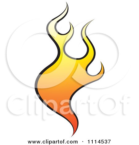 Clipart Orange Flames 2 - Royalty Free Vector Illustration by Lal Perera