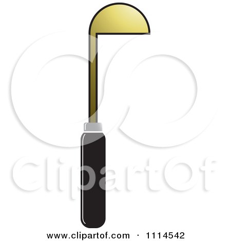 Clipart Gold And Black Ladel - Royalty Free Vector Illustration by Lal Perera