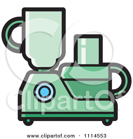 Clipart Green Kitchen Food Processor Or Blender - Royalty Free Vector Illustration by Lal Perera