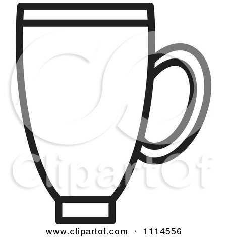 Clipart Black And White Cup - Royalty Free Vector Illustration by Lal Perera