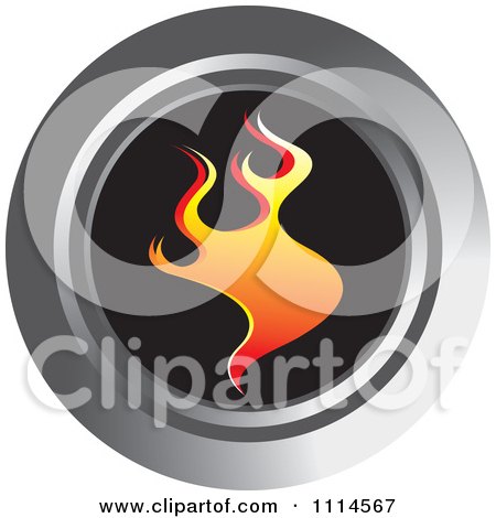 Clipart Orange Flame Icon - Royalty Free Vector Illustration by Lal Perera