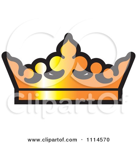 Clipart Golden Crown - Royalty Free Vector Illustration by Lal Perera