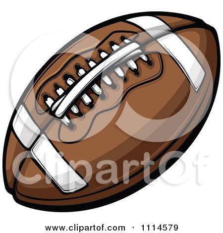 Clipart Brown American Football - Royalty Free Vector Illustration by Chromaco