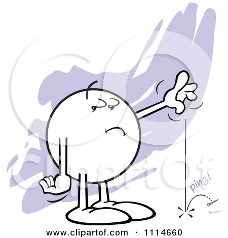 Clipart Moodie Character Dropping A Pin In The Silence - Royalty Free CGI Illustration by Johnny Sajem