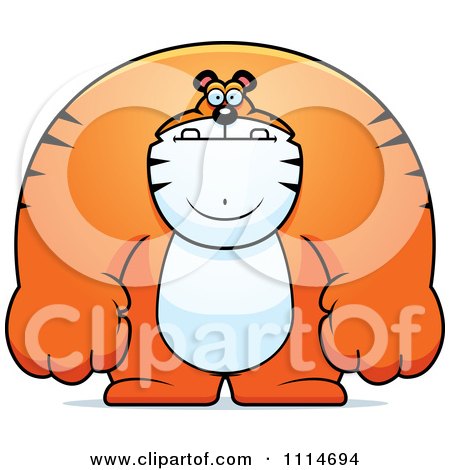 Clipart Buff Tiger - Royalty Free Vector Illustration by Cory Thoman